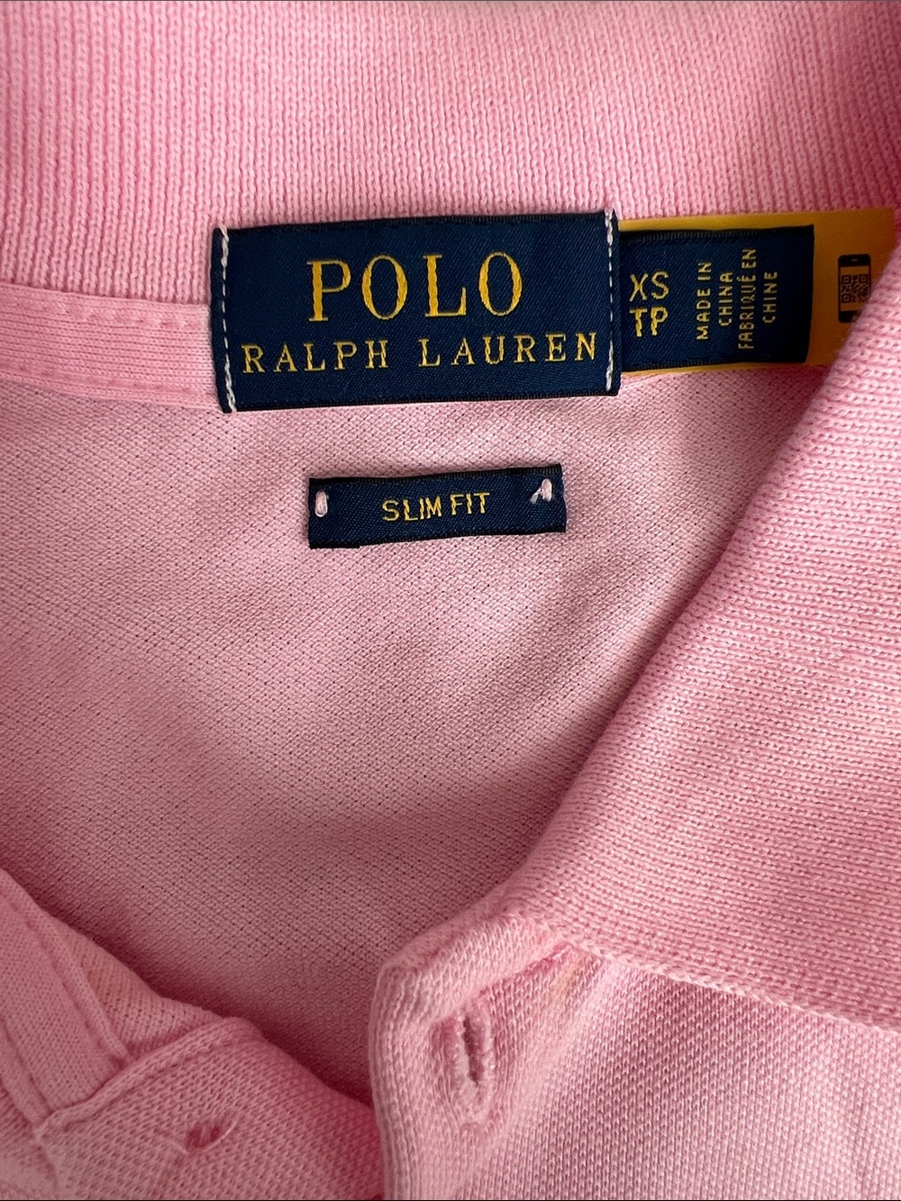 Ralph Lauren Pink Polo Shirt with Blue Pony Embroidery - Picture 2 of 2
